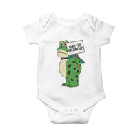 Turn The Volume Up Baby Onesie Resist Frog Portland Protest - Wonder Print Shop