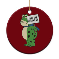 Turn The Volume Up Ceramic Ornament Resist Frog Portland Protest - Wonder Print Shop