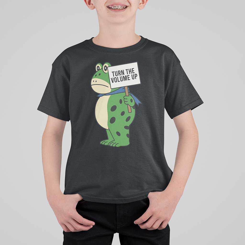 Turn The Volume Up T Shirt For Kid Resist Frog Portland Protest - Wonder Print Shop