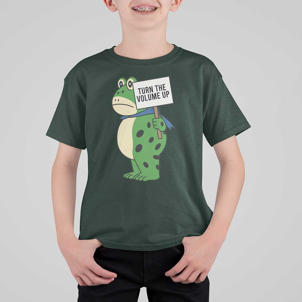 Turn The Volume Up T Shirt For Kid Resist Frog Portland Protest - Wonder Print Shop