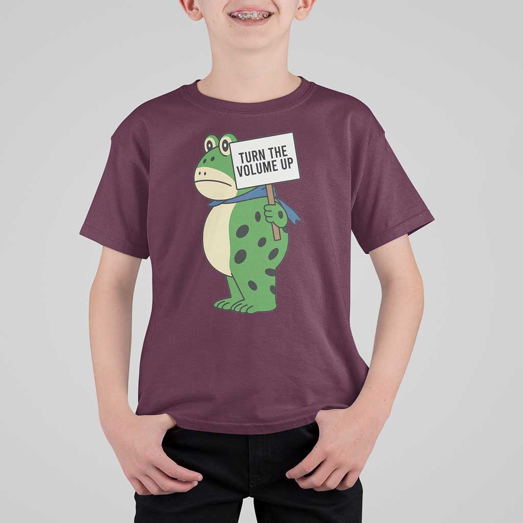 Turn The Volume Up T Shirt For Kid Resist Frog Portland Protest - Wonder Print Shop