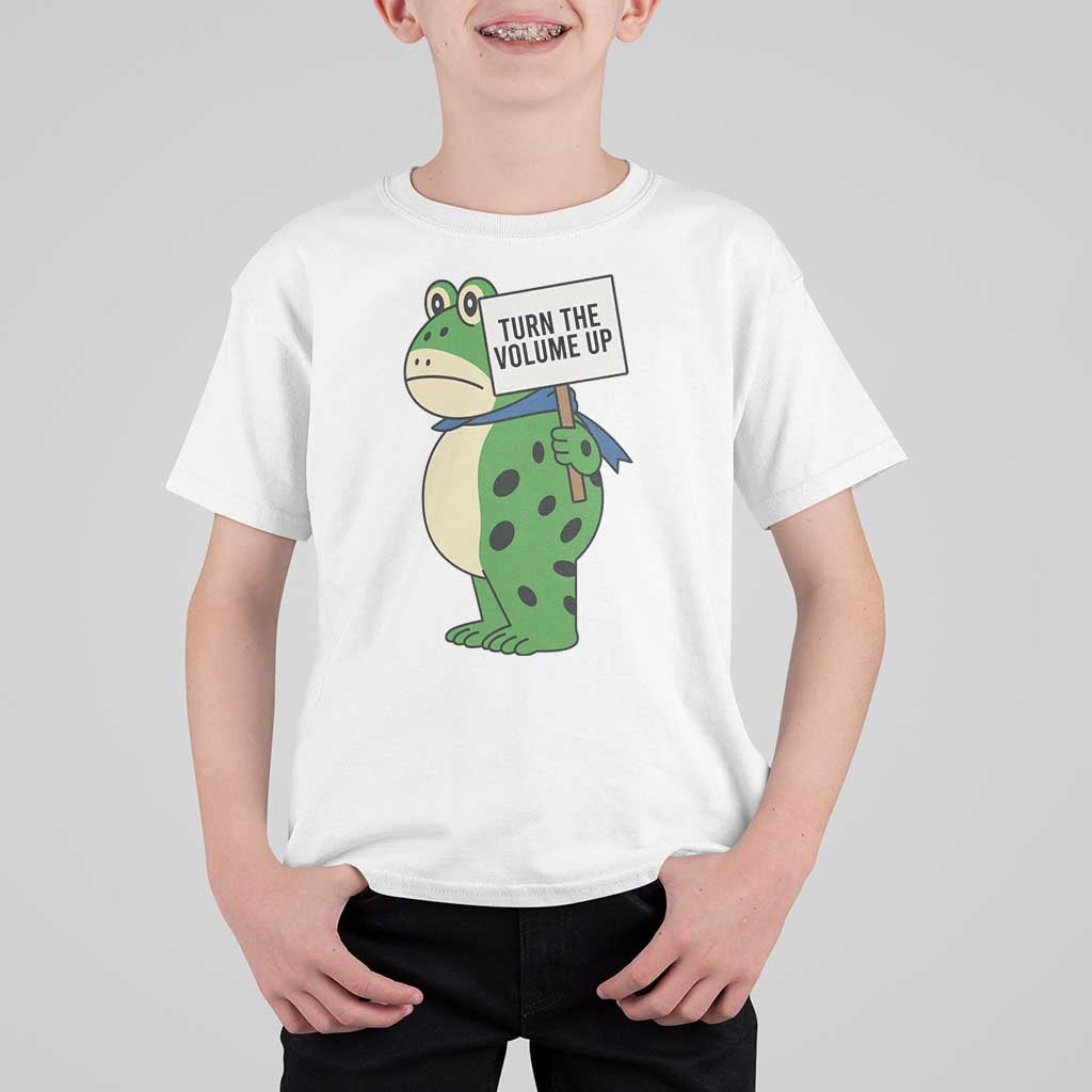 Turn The Volume Up T Shirt For Kid Resist Frog Portland Protest - Wonder Print Shop