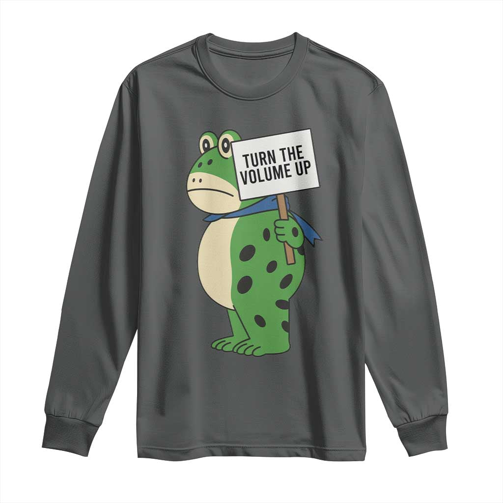 Turn The Volume Up Long Sleeve Shirt Resist Frog Portland Protest - Wonder Print Shop