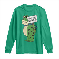 Turn The Volume Up Long Sleeve Shirt Resist Frog Portland Protest - Wonder Print Shop