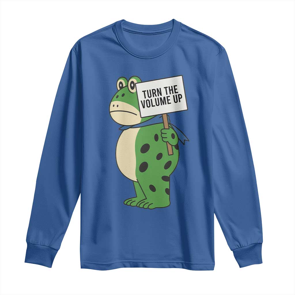 Turn The Volume Up Long Sleeve Shirt Resist Frog Portland Protest - Wonder Print Shop