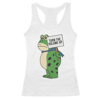 Turn The Volume Up Racerback Tank Top Resist Frog Portland Protest - Wonder Print Shop