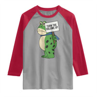 Turn The Volume Up Raglan Shirt Resist Frog Portland Protest - Wonder Print Shop