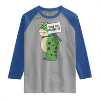Turn The Volume Up Raglan Shirt Resist Frog Portland Protest - Wonder Print Shop