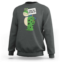 Turn The Volume Up Sweatshirt Resist Frog Portland Protest - Wonder Print Shop