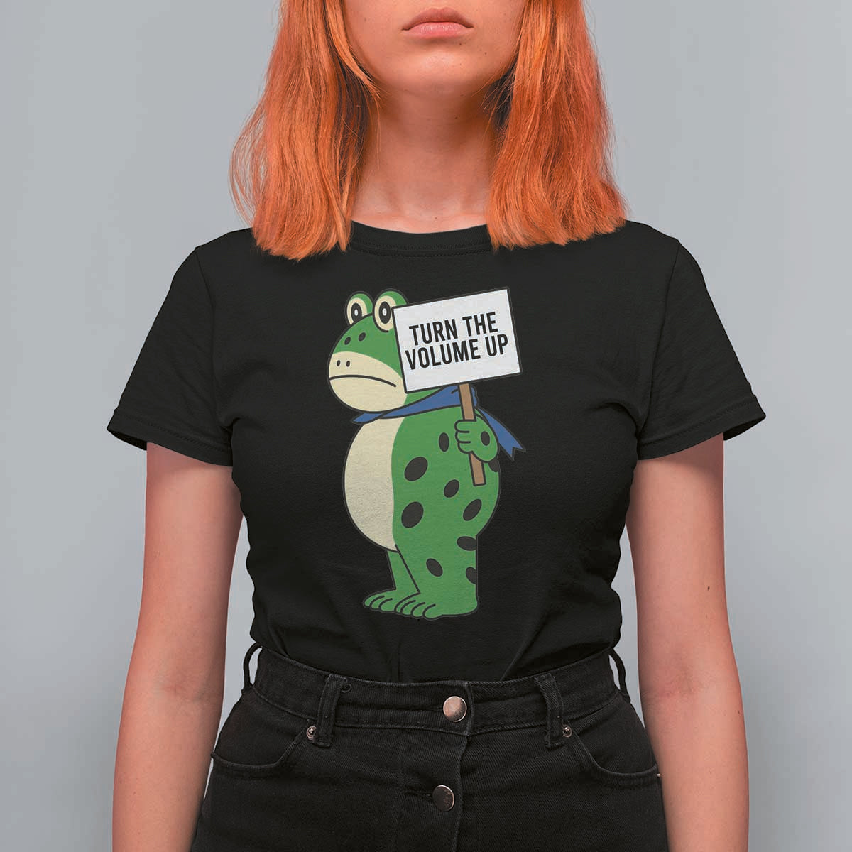 Turn The Volume Up T Shirt For Women Resist Frog Portland Protest - Wonder Print Shop