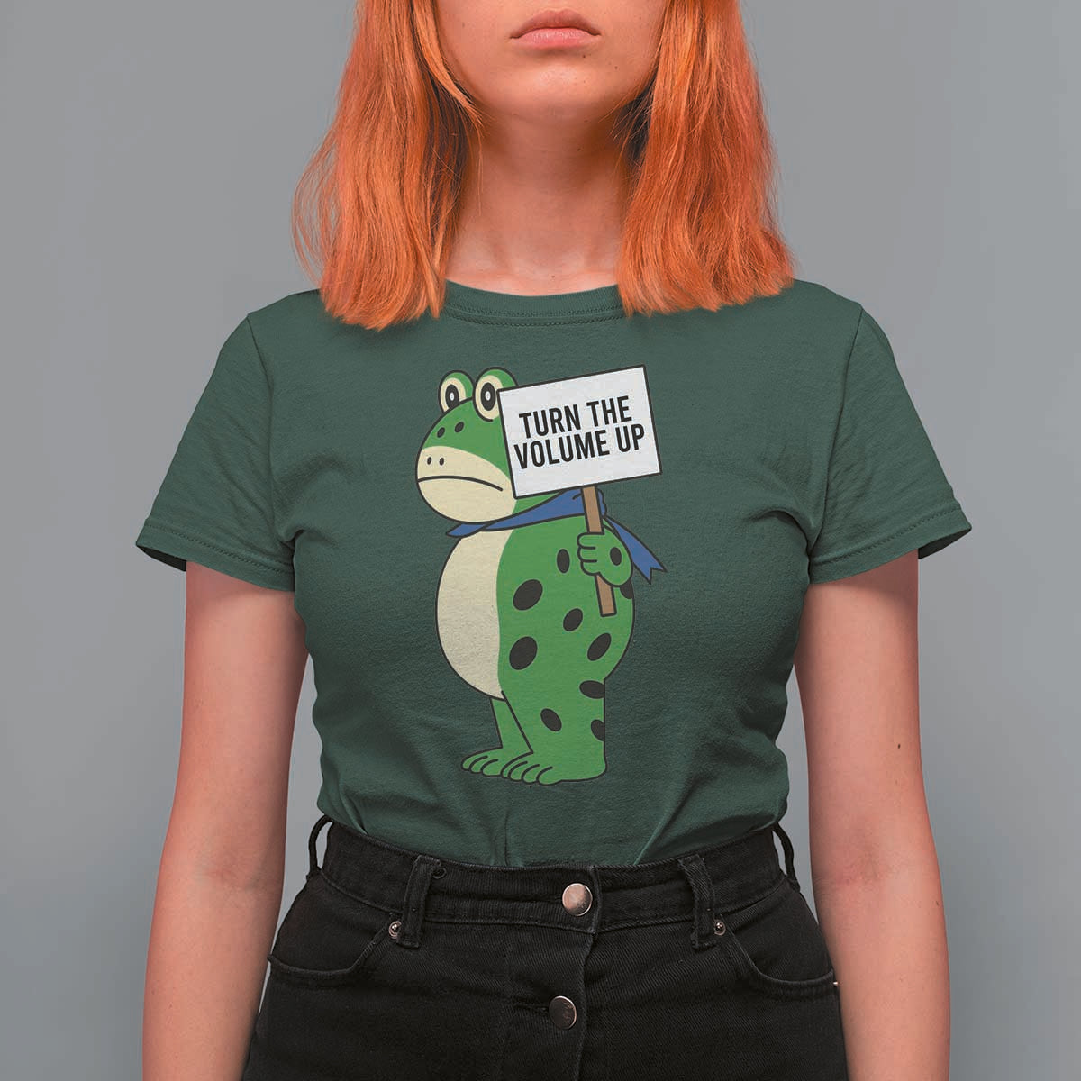 Turn The Volume Up T Shirt For Women Resist Frog Portland Protest - Wonder Print Shop