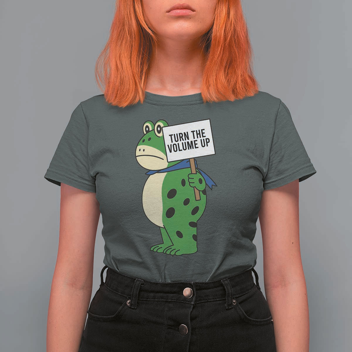 Turn The Volume Up T Shirt For Women Resist Frog Portland Protest - Wonder Print Shop