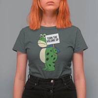 Turn The Volume Up T Shirt For Women Resist Frog Portland Protest - Wonder Print Shop