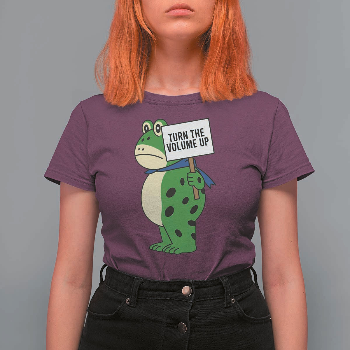 Turn The Volume Up T Shirt For Women Resist Frog Portland Protest - Wonder Print Shop