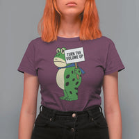 Turn The Volume Up T Shirt For Women Resist Frog Portland Protest - Wonder Print Shop