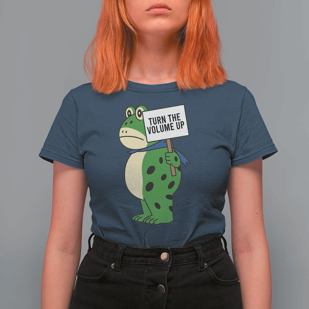 Turn The Volume Up T Shirt For Women Resist Frog Portland Protest - Wonder Print Shop