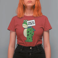 Turn The Volume Up T Shirt For Women Resist Frog Portland Protest - Wonder Print Shop
