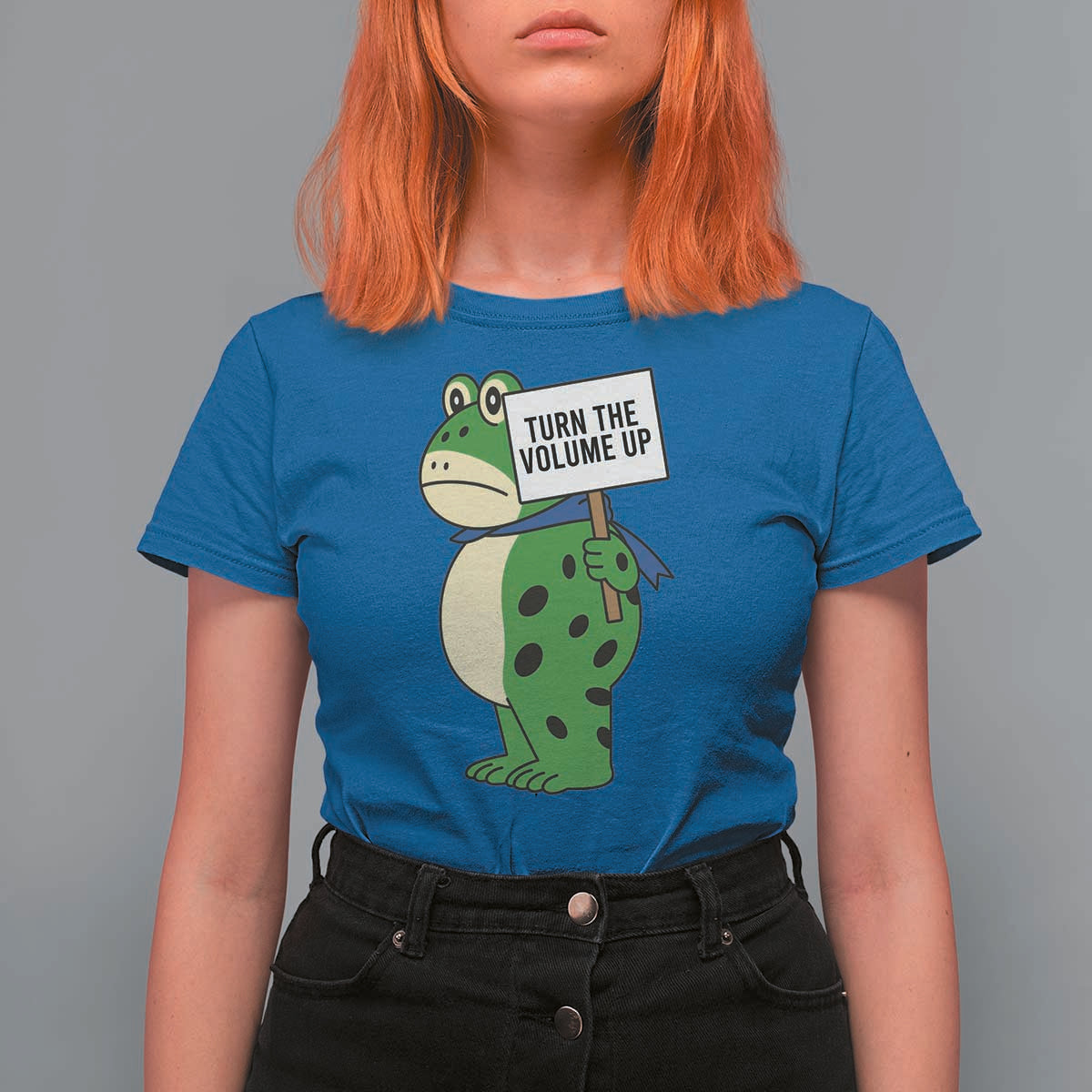 Turn The Volume Up T Shirt For Women Resist Frog Portland Protest - Wonder Print Shop
