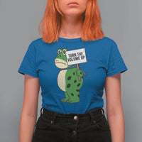 Turn The Volume Up T Shirt For Women Resist Frog Portland Protest - Wonder Print Shop