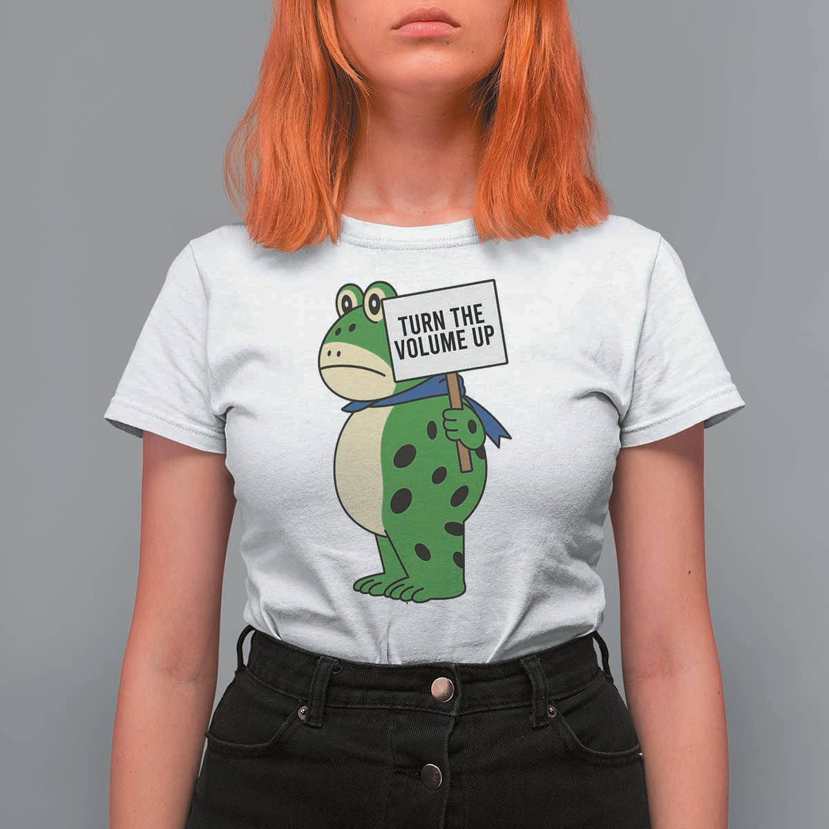 Turn The Volume Up T Shirt For Women Resist Frog Portland Protest - Wonder Print Shop