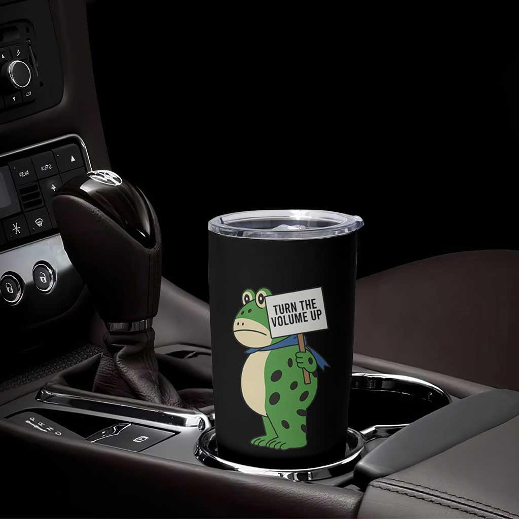 Turn The Volume Up Tumbler Cup Resist Frog Portland Protest - Wonder Print Shop