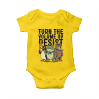 Turn The Volume Up Resist Baby Onesie Portland Frog Bear Penguin Protester - Wonder Print Shop