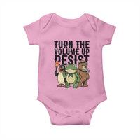 Turn The Volume Up Resist Baby Onesie Portland Frog Bear Penguin Protester - Wonder Print Shop