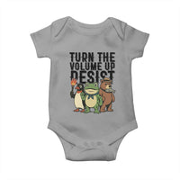 Turn The Volume Up Resist Baby Onesie Portland Frog Bear Penguin Protester - Wonder Print Shop