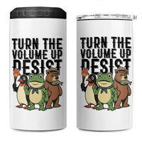 Turn The Volume Up Resist 4 in 1 Can Cooler Tumbler Portland Frog Bear Penguin Protester - Wonder Print Shop