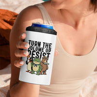 Turn The Volume Up Resist 4 in 1 Can Cooler Tumbler Portland Frog Bear Penguin Protester - Wonder Print Shop