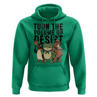 Turn The Volume Up Resist Hoodie Portland Frog Bear Penguin Protester - Wonder Print Shop