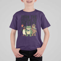 Turn The Volume Up Resist T Shirt For Kid Portland Frog Bear Penguin Protester - Wonder Print Shop