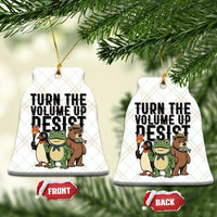 Turn The Volume Up Resist Ceramic Ornament Portland Frog Bear Penguin Protester - Wonder Print Shop