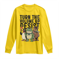 Turn The Volume Up Resist Long Sleeve Shirt Portland Frog Bear Penguin Protester - Wonder Print Shop