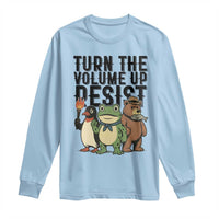 Turn The Volume Up Resist Long Sleeve Shirt Portland Frog Bear Penguin Protester - Wonder Print Shop
