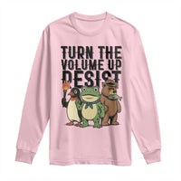 Turn The Volume Up Resist Long Sleeve Shirt Portland Frog Bear Penguin Protester - Wonder Print Shop