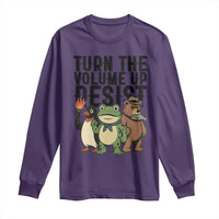 Turn The Volume Up Resist Long Sleeve Shirt Portland Frog Bear Penguin Protester - Wonder Print Shop