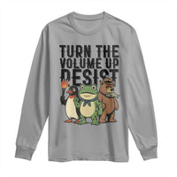 Turn The Volume Up Resist Long Sleeve Shirt Portland Frog Bear Penguin Protester - Wonder Print Shop