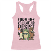 Turn The Volume Up Resist Racerback Tank Top Portland Frog Bear Penguin Protester - Wonder Print Shop