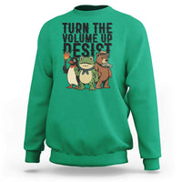 Turn The Volume Up Resist Sweatshirt Portland Frog Bear Penguin Protester - Wonder Print Shop