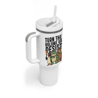 Turn The Volume Up Resist Tumbler With Handle Portland Frog Bear Penguin Protester - Wonder Print Shop