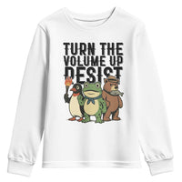 Turn The Volume Up Resist Youth Sweatshirt Portland Frog Bear Penguin Protester - Wonder Print Shop