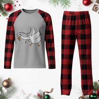 Sily Goose Meme Plaid Pajama Set Funny Quote You Were Never An Option - Wonder Print Shop