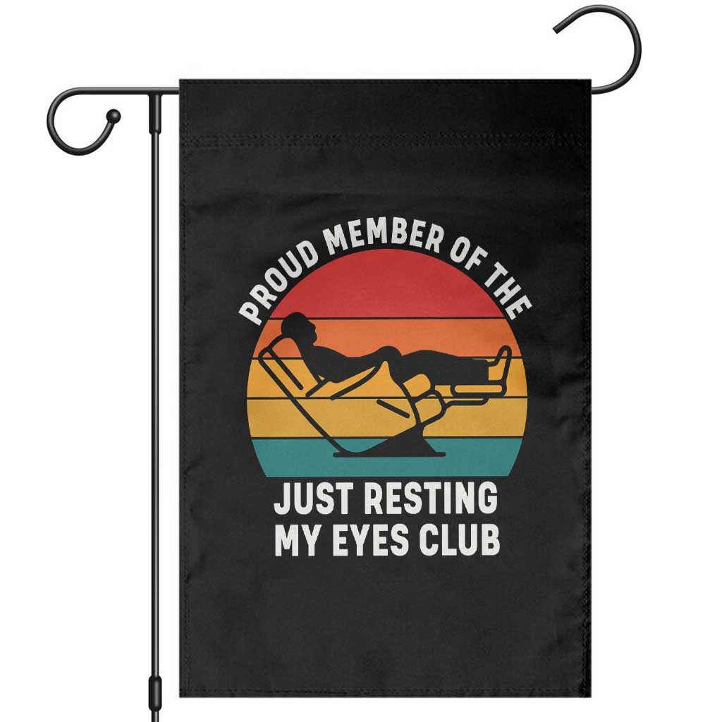 Funny Dad Garden Flag Proud Member Of The Just Resting My Eyes Club - Wonder Print Shop