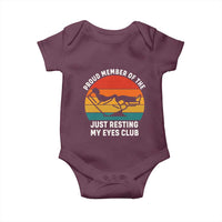 Funny Dad Baby Onesie Proud Member Of The Just Resting My Eyes Club - Wonder Print Shop