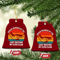Funny Dad Ceramic Ornament Proud Member Of The Just Resting My Eyes Club - Wonder Print Shop
