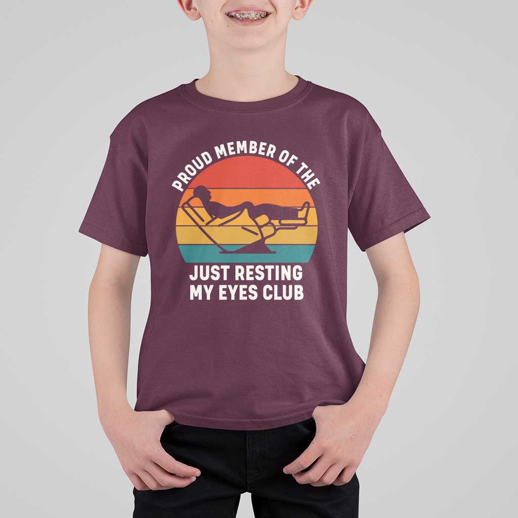 Funny Dad T Shirt For Kid Proud Member Of The Just Resting My Eyes Club - Wonder Print Shop