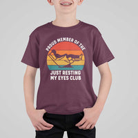 Funny Dad T Shirt For Kid Proud Member Of The Just Resting My Eyes Club - Wonder Print Shop