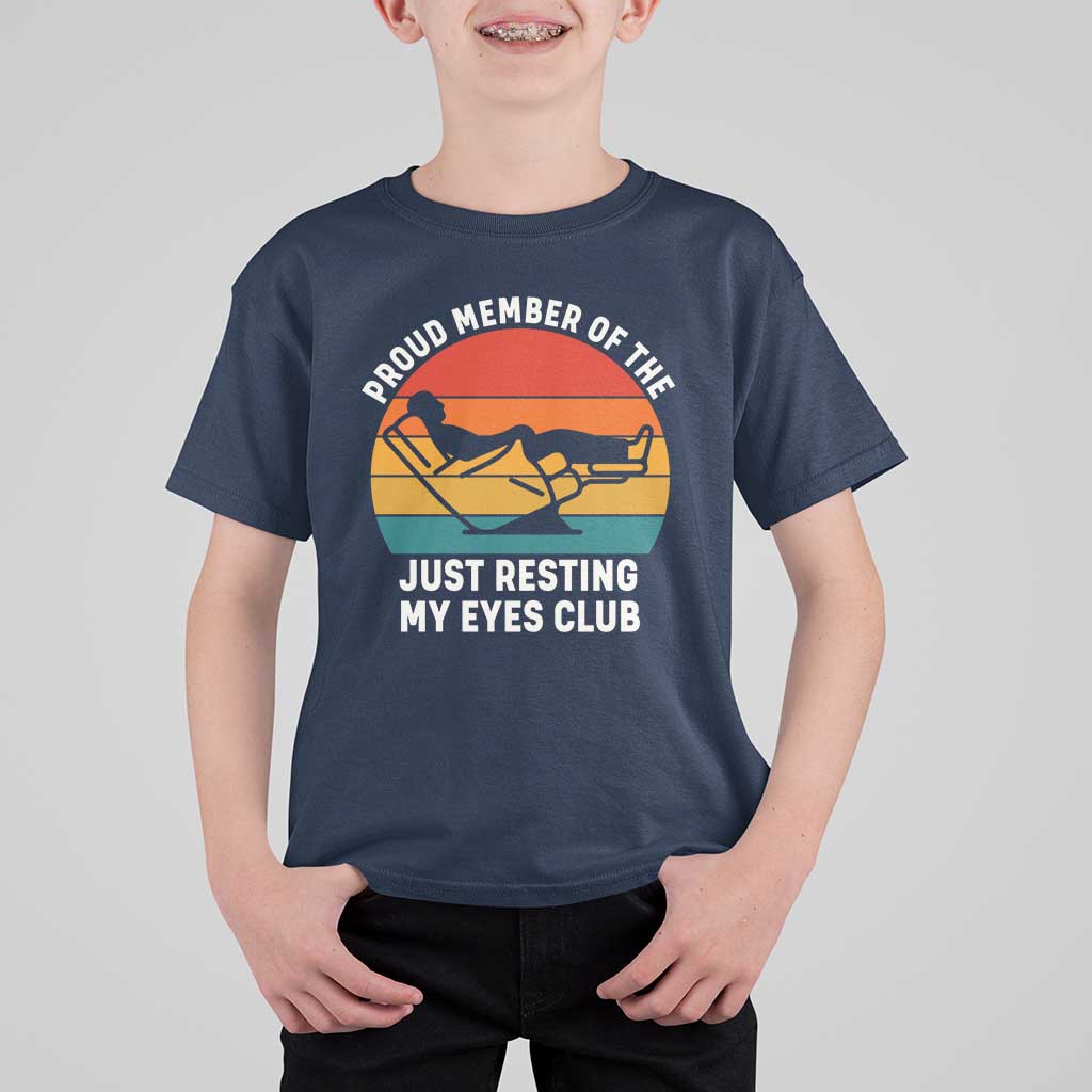 Funny Dad T Shirt For Kid Proud Member Of The Just Resting My Eyes Club - Wonder Print Shop