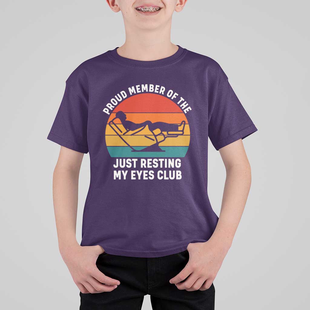 Funny Dad T Shirt For Kid Proud Member Of The Just Resting My Eyes Club - Wonder Print Shop